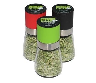 sel aux fleurs d'ail dans un moulin / Le Petit Mas